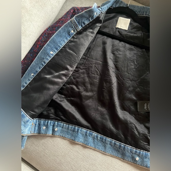 Sandro Denim Tweed Jacket - Picture 5 of 6